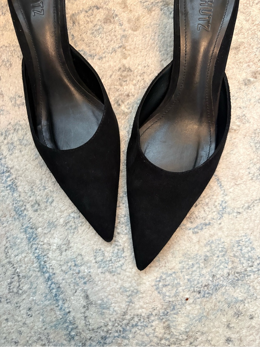 SCHUTZ Black Pointed-Toe Slip-On Women’s Mules - Picture 4 of 8